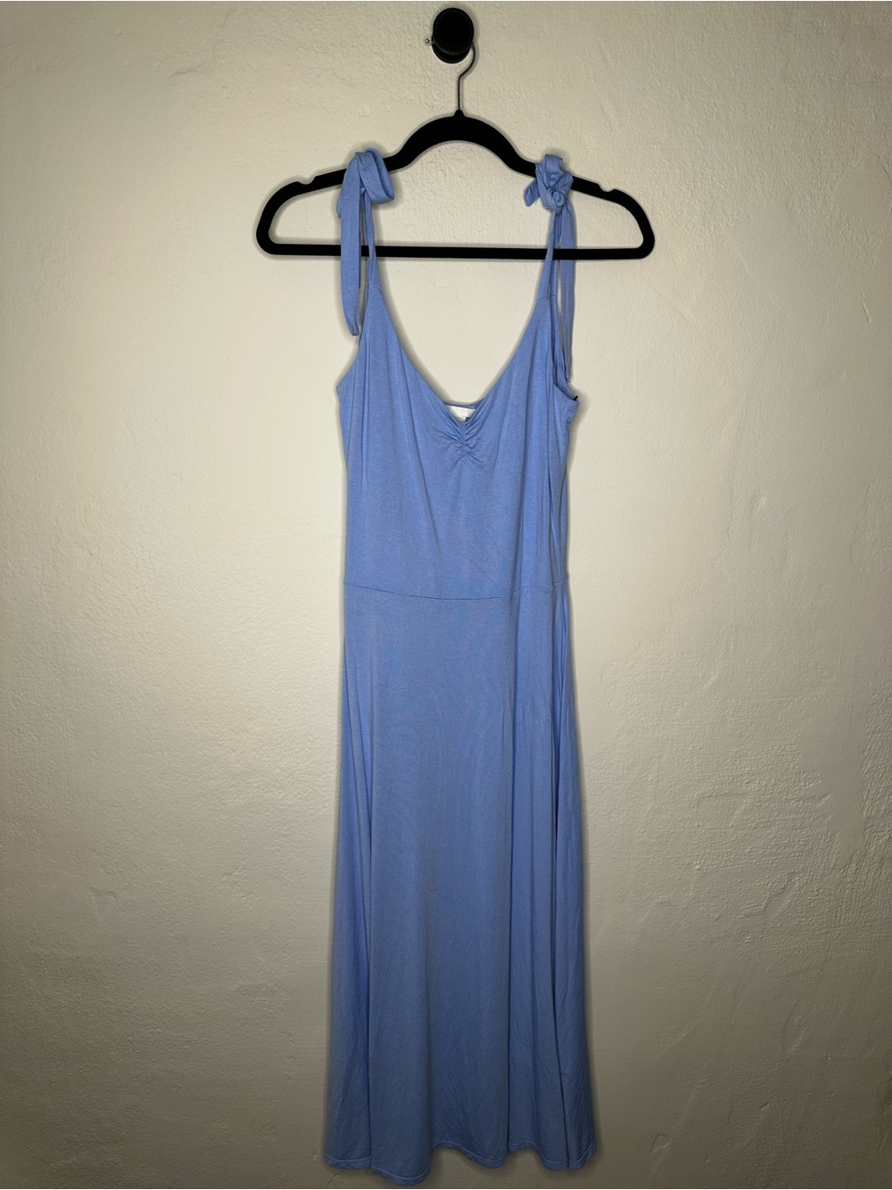H&M Light Blue Tie-Shoulder Midi Dress